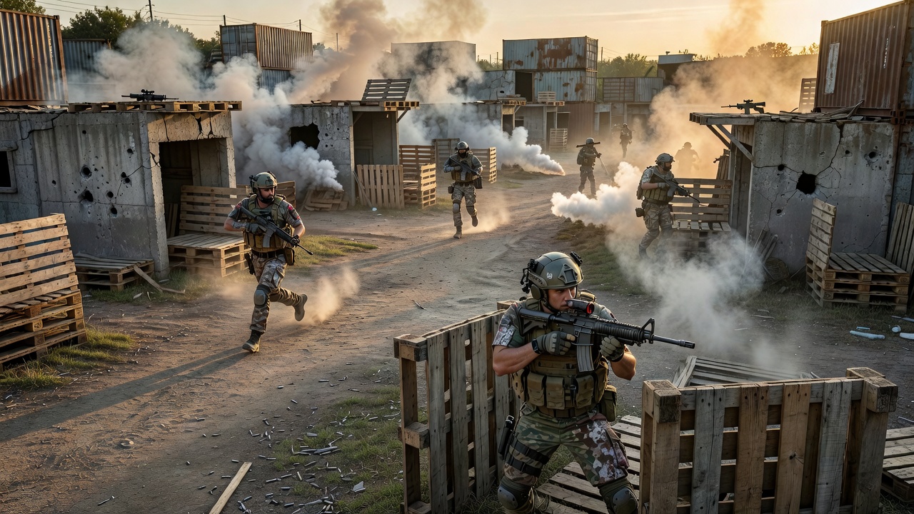 GUNSnLASERS Sampeteris historical industrial indoor airsoft park